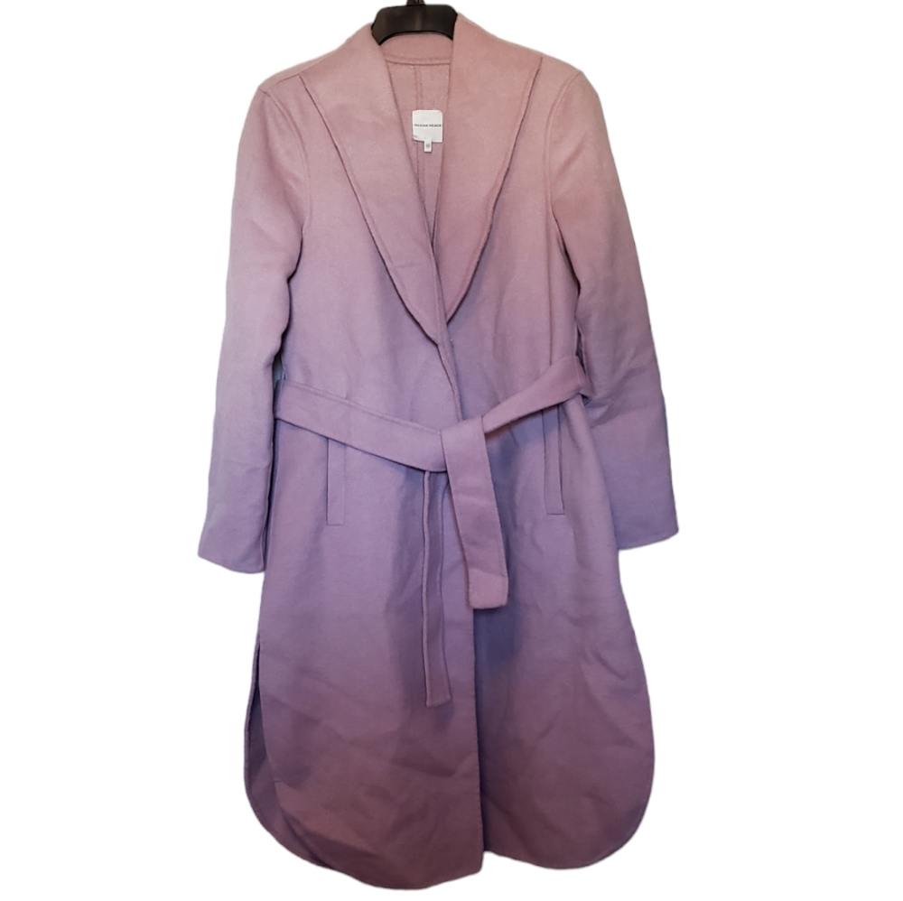 Silvian Heach Pick Felted Wool Blend Trench Coat Size Small